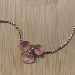 Pink Floral Pendant Necklace